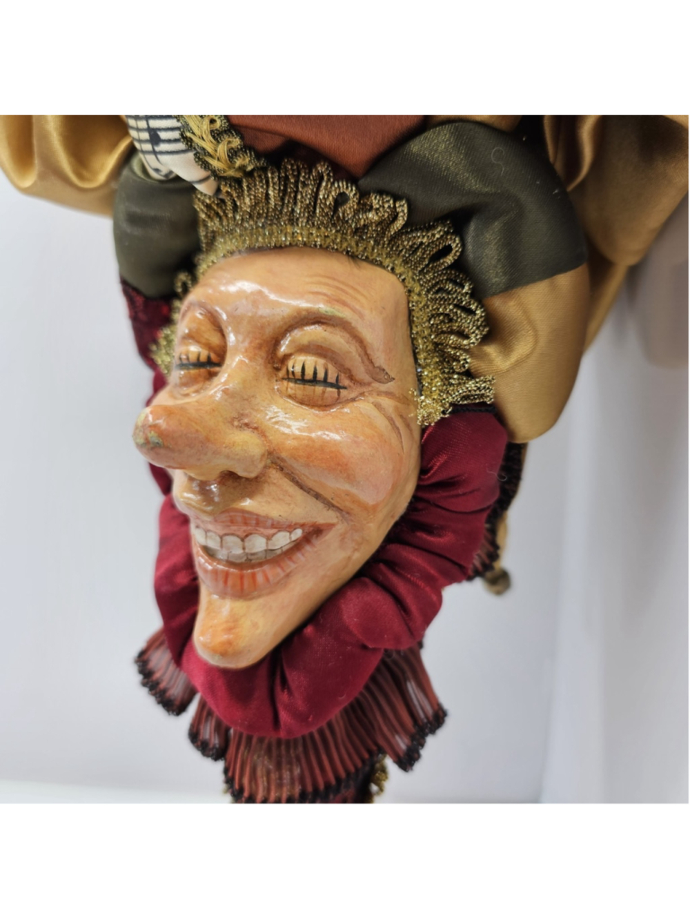 Katherines Collection Wayne Kleski Jester Clown Vintage Christmas Stocking Decor